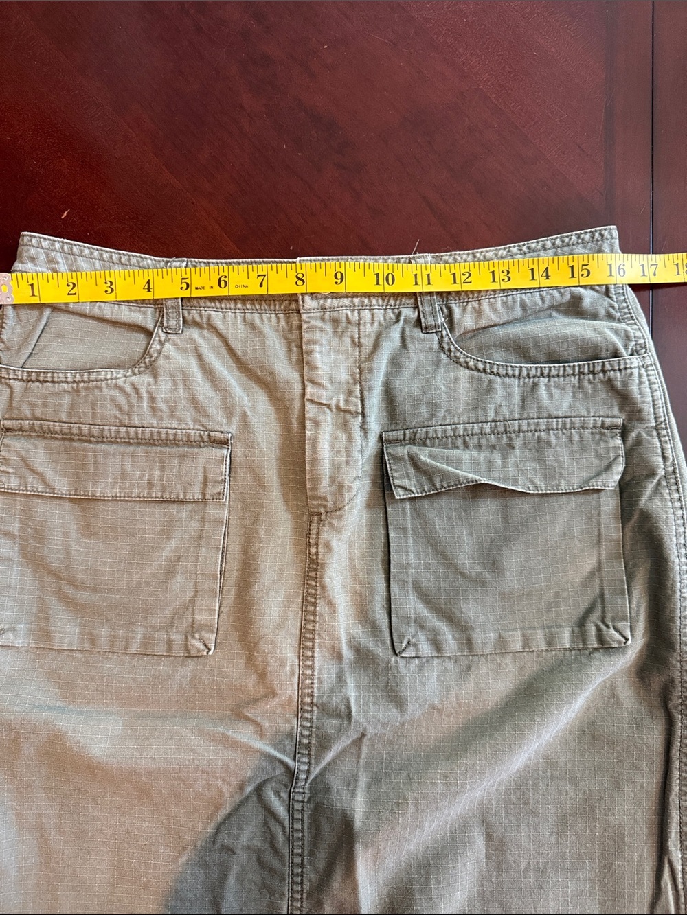 Polo by Ralph Lauren Tan Khaki Utility Pencil Skirt 100%cotton - Picture 4 of 7